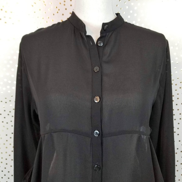 UO Silence & Noise Sheer Button Up Cut-Out Dress - Picture 2 of 8